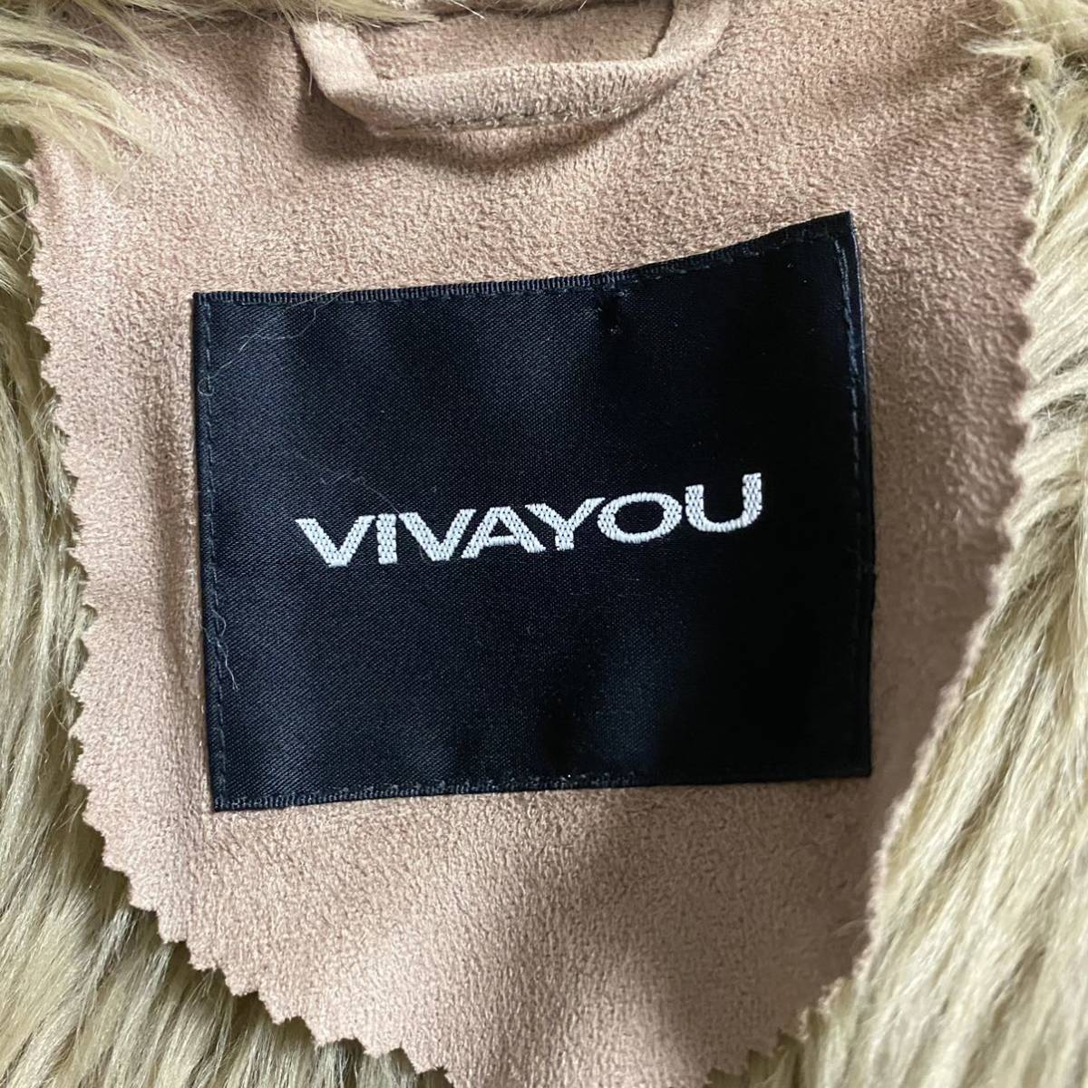 【即納】 VIVAYOU ビバユー フェイクムートンコート キャメル 2
