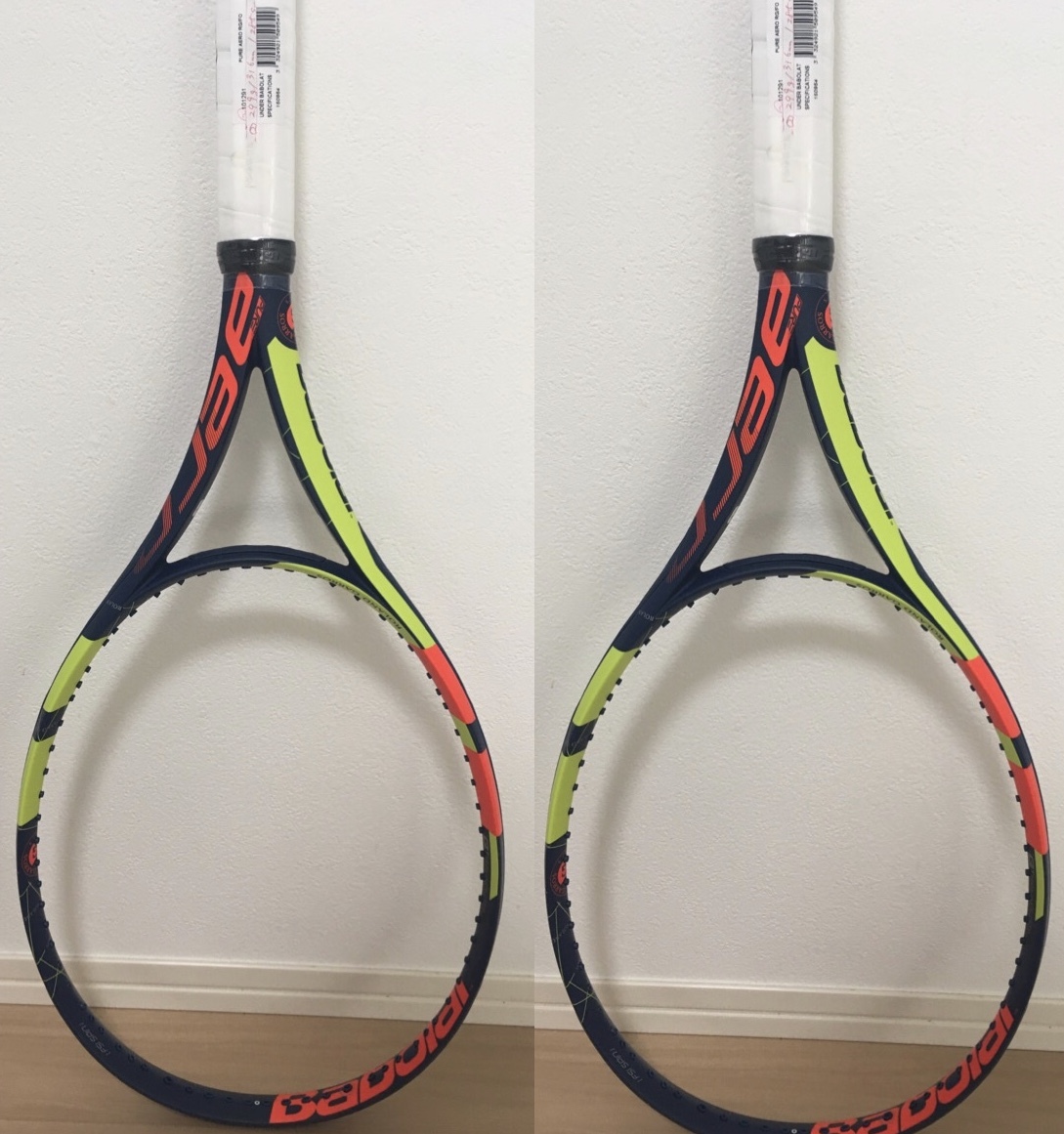中古TTS委託販売】Babolat ピュアアエロ チームRAFA G2 SPEC-0 2本セット① | テニストピア ガット張り＆チューンナップ ピュアアエロ G2 2本セット