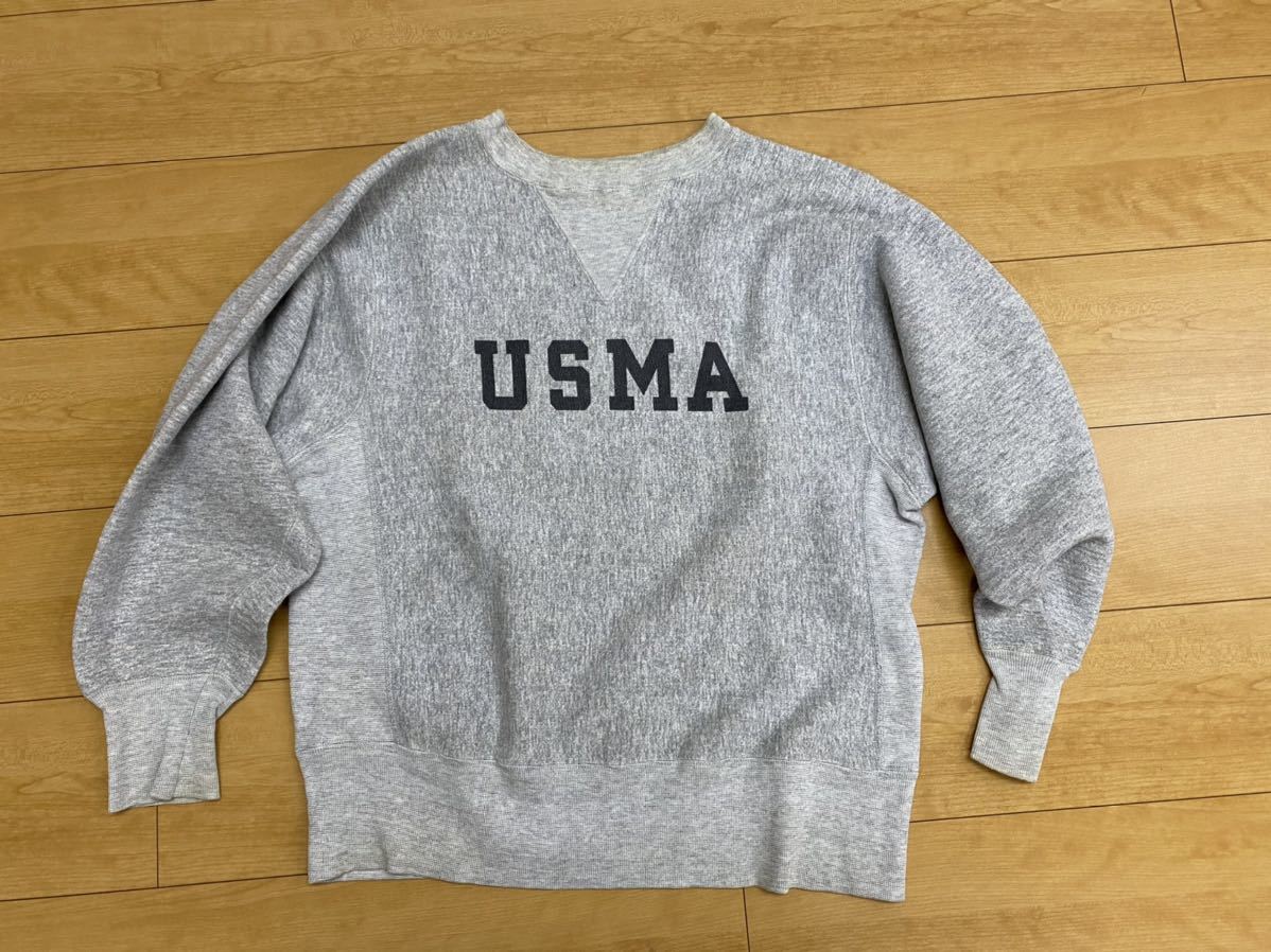 ビンテージ 80s champion 前V リバースウィーブ M USMA 染み込み