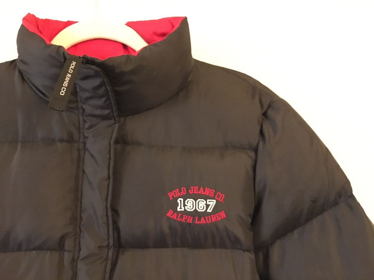 希少 90s ポロ ラルフローレン 肉厚 ダウンジャケット XL 古着 90s vintage Polo Ralph Lauren ラルフローレン 刺繍ロゴ 肉厚