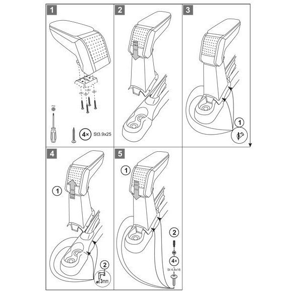 ARMSTER S アームレスト FIAT500+ABARTH 500/595/695 フェーズ1　フィアット500 アバルト500/595/695 フェーズ1_6