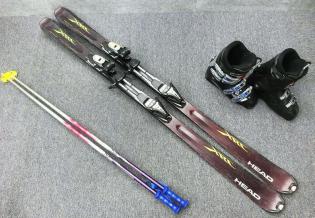 定番，セール 9941Y HEAD 163cm/大人用スキーセット /選べるブーツサイズ25 27㎝+ストック120cm/メンテ済/画像と同モデル同等品(板、ブーツセット)｜売買されたオークション情報、yahooの商品情報をアーカイブ公 板、ブーツセット