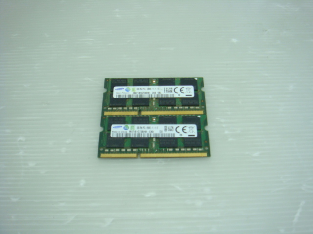 SAMSUNGノート用メモリー PC3L-12800S 8GB (2枚合計16GB) 動作品 互換