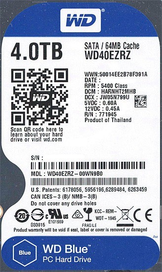 Western Digital製HDD WD40EZRZ 4TB SATA600 5400 | WD40EZRZ Western