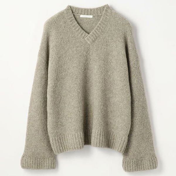 定3.5万【GALERIE VIE　ギャルリーヴィー】ウールヤク Vネックプルオーバー　オーバーサイズニット　トゥモローランド　ウールニット