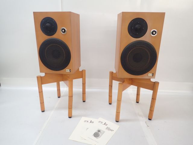 Victor ビクター SX-3II 2wayスピーカー ペア 木製スタンド付き オーディオ機器 △ 5F406-17