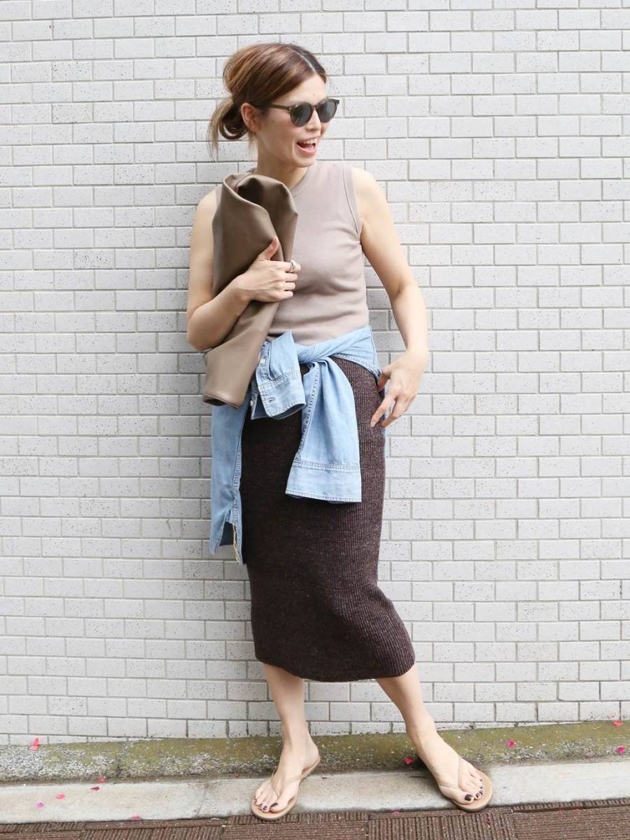 Deuxieme Classe◆sleeveless pull◆ブラウン