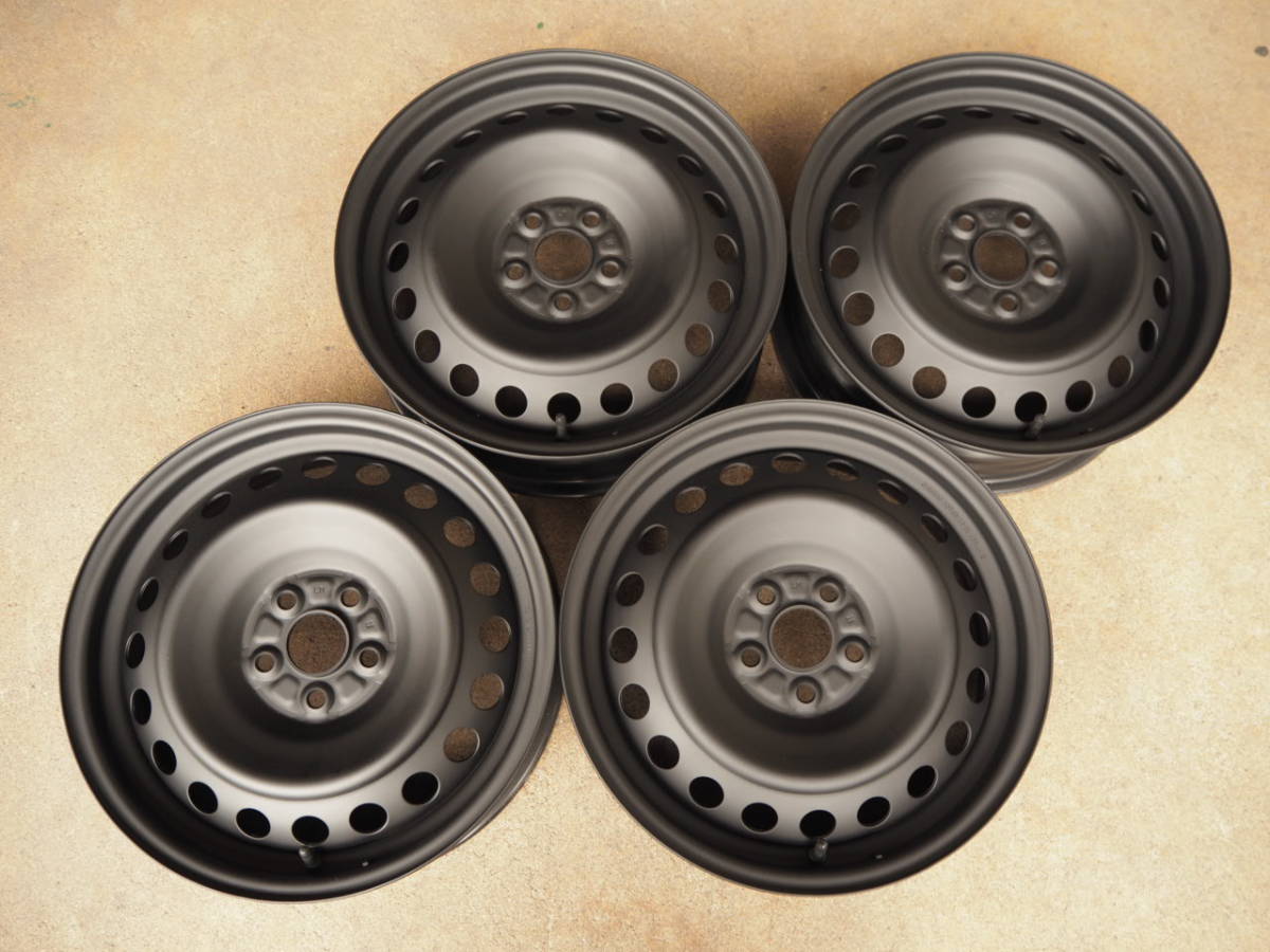 K84　送料無料　ラクティス純正　5.5Jx16 +39 PCD100 5穴　4本　トヨタ純正　鉄ホイール
