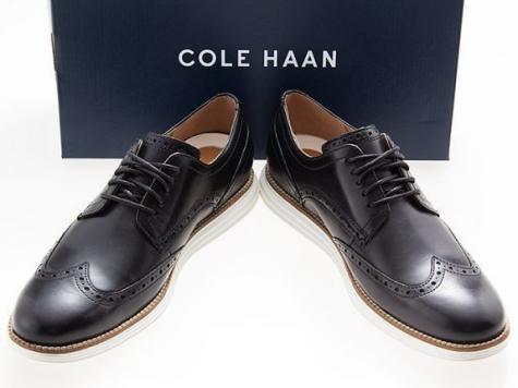 新品/COLE HAAN/コールハーン/ORIGINAL GRAND SHORT WINGTIP/オリジナルグランド ショートウィング/C26469/BLACK/WHITE/黒/白/26.5cm HAAN オリジナルグランド COLE ハーン キャップトゥ ロング