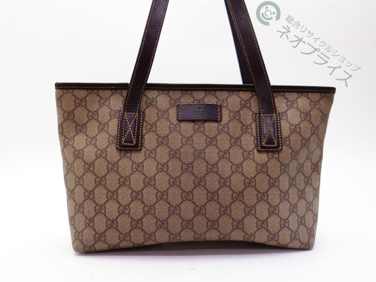 ◇S6191 GUCCI グッチ GG柄 PVC × レザー トート バッグ GUCCI PVC 