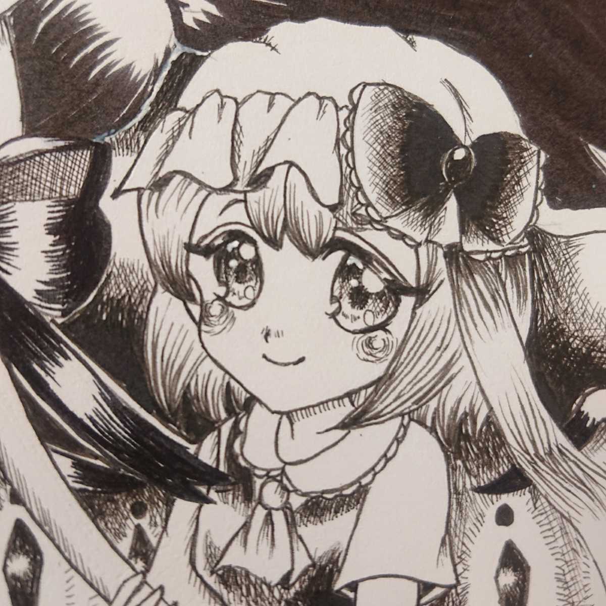 自作 手描き イラスト A5 フランドール ペン画 モノクロ 白黒 不思議の国のアリス風 東方プロジェクト 手描きイラスト 売買されたオークション情報 Yahooの商品情報をアーカイブ公開 オークファン Aucfan Com