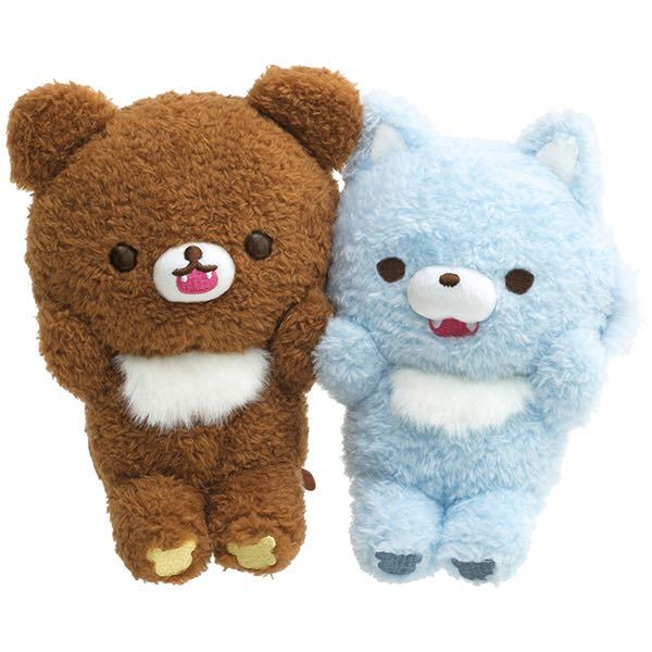 チャイロイコグマのお友達 ・チャイロイコグマとなかよしぬいぐるみ （チャイロイコグマルシェ）アオイコオオカミ