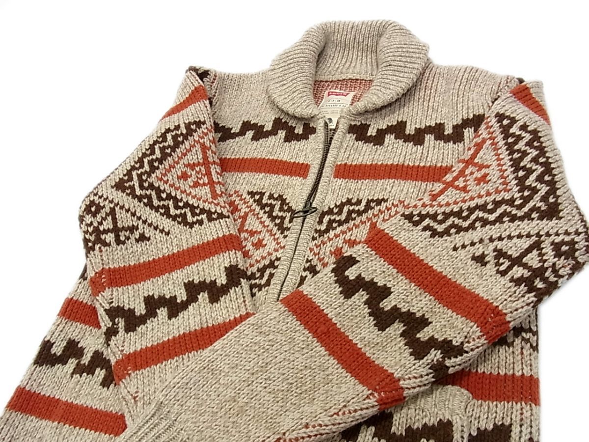 1円 美品◇リーバイス ネイティブ柄 カウチンニットセーター ニット 