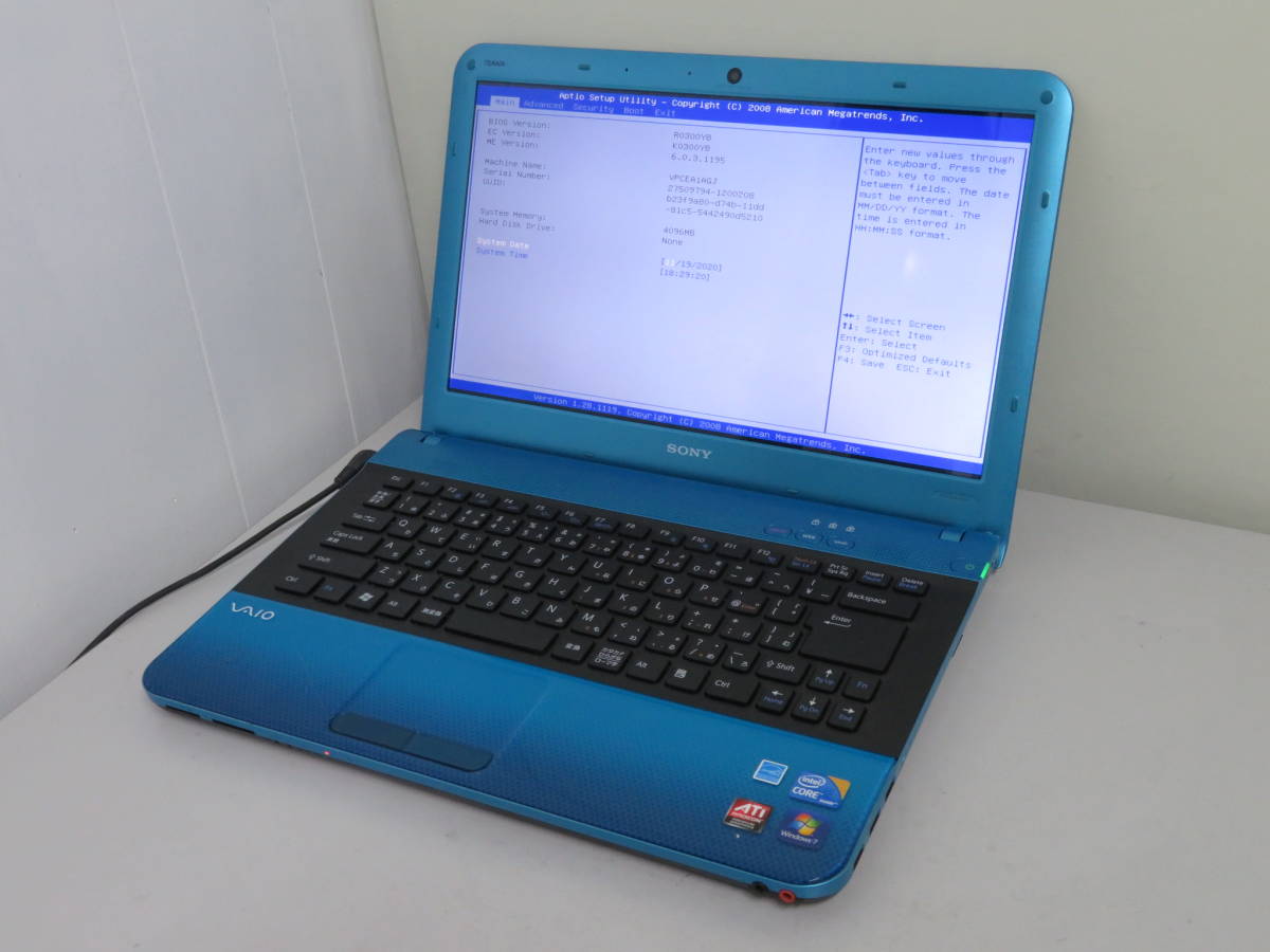 ○○1178 SONY VAIO Eシリーズ VPCEA1AGJ Core i5 メモリ/4GB HDD/無
