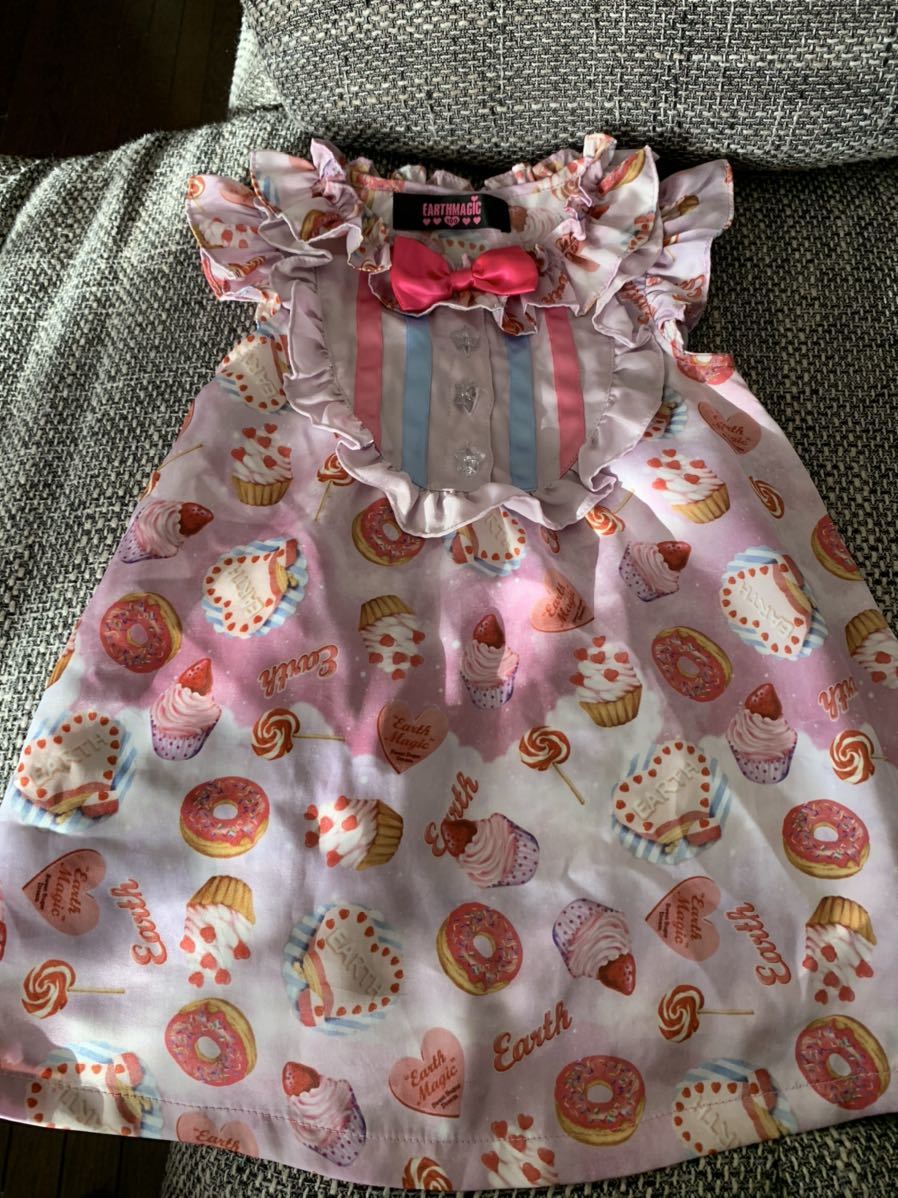アースマジック スイーツワンピース 100 フリルリボン星ボタン ワンピース 売買されたオークション情報 Yahooの商品情報をアーカイブ公開 オークファン Aucfan Com