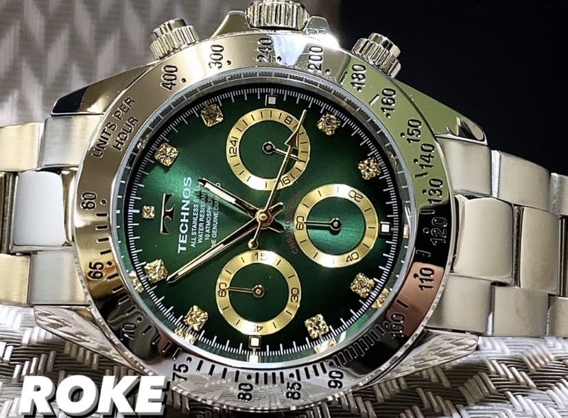 テクノス Technos 正規品 クロノフラフ 腕時計 天然ダイヤモンド付き グリーン ビジネスウォッチ ダイバー腕時計 メンズ 高級腕時計 テクノス 売買されたオークション情報 Yahooの商品情報をアーカイブ公開 オークファン Aucfan Com