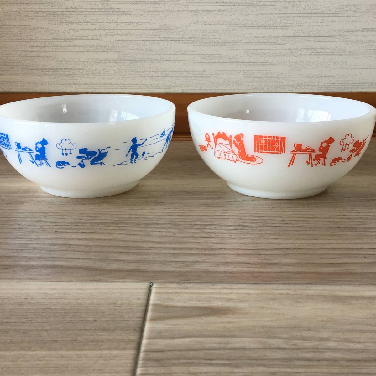 美品 ファイヤーキング チャイルドプレイヤー 2個セット ボウル 赤 青 