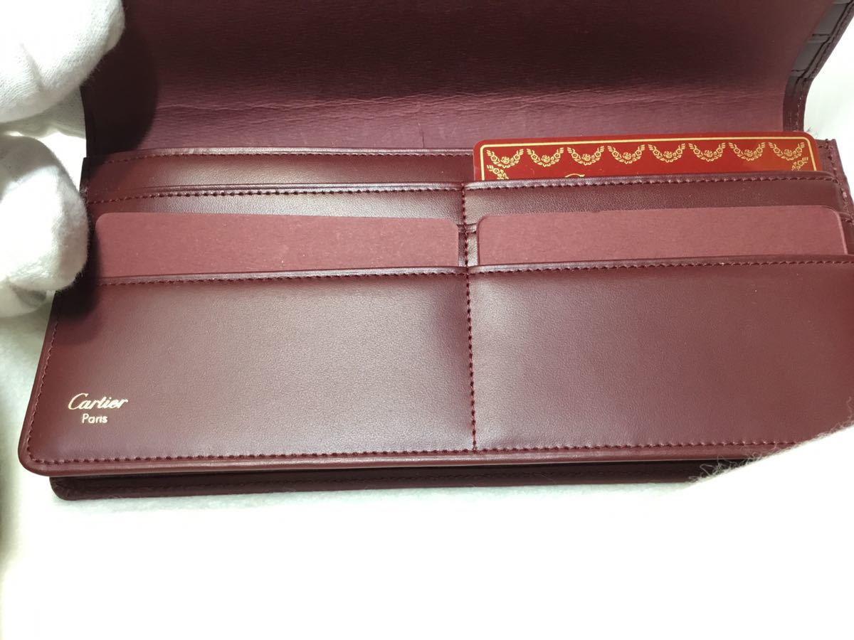 未使用品 カルティエ Cartier マストライン 長財布 二つ折り 札入れ 