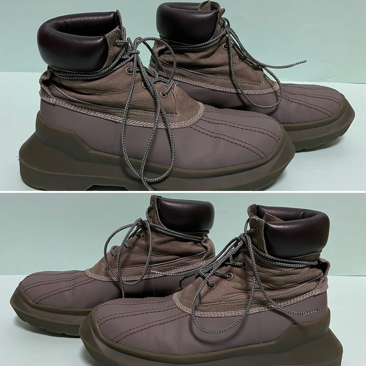 アンダーカバー 20AW ビーンブーツ 蜘蛛巣城 UNDERCOVER レザー 切替