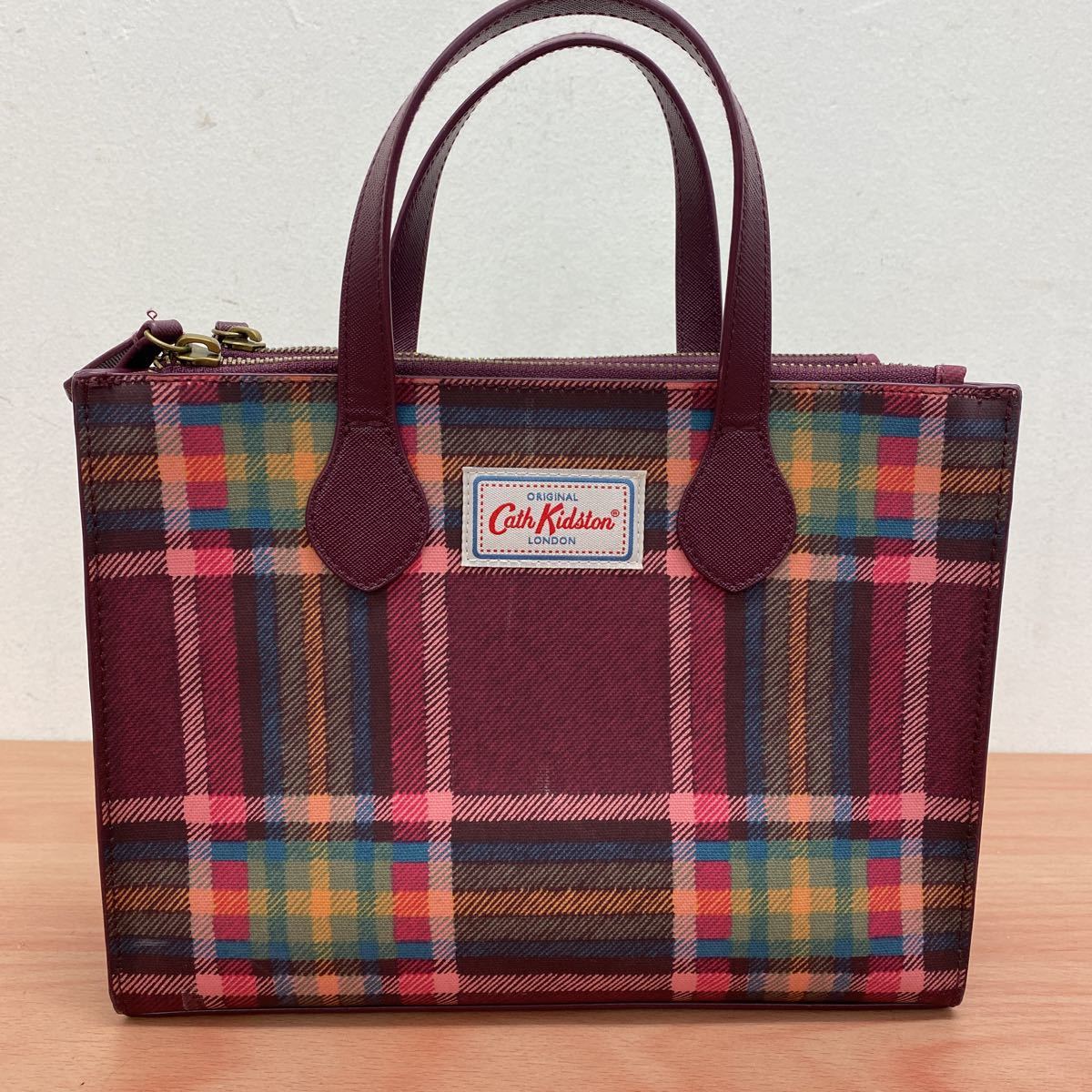 Cath Kidston トートバッグ ハンドバッグ チェック柄 キャスキッドソン 