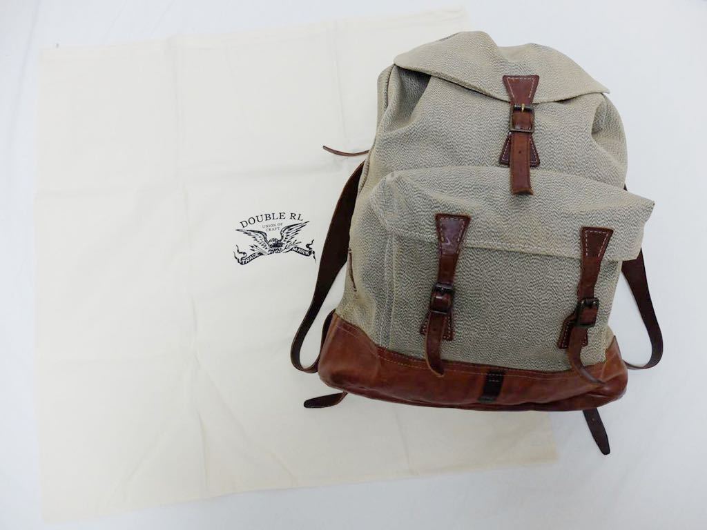 RRL CANYON BAG PACK CANVAS × LEATHER レザー キャンバスバック RRL CANYON BAG PACK CANVAS × LEATHER レザー キャンバスバック
