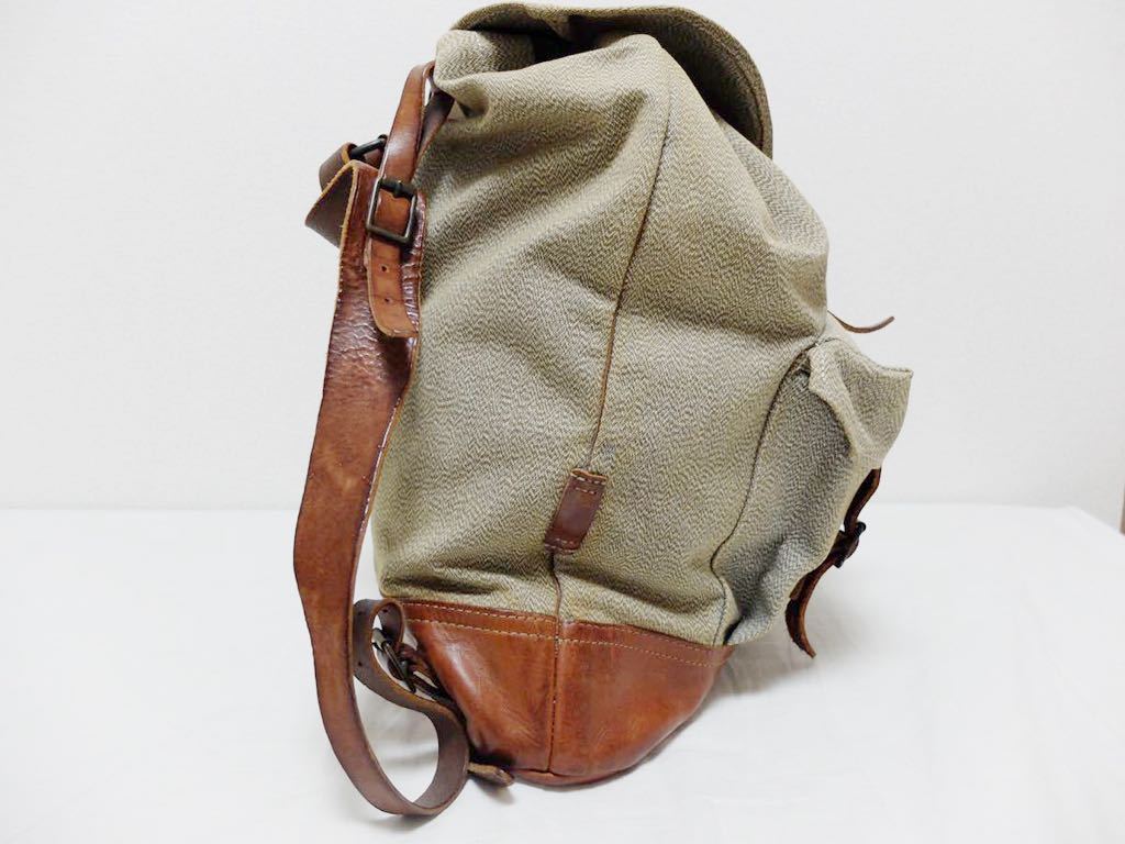 RRL CANYON BAG PACK CANVAS × LEATHER レザー キャンバスバック 