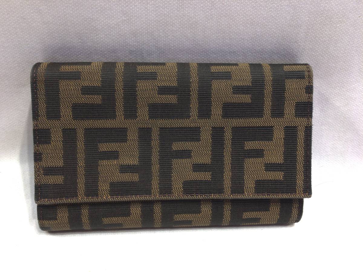 ■4987■FENDY フェンディ 財布 ウォレット ズッカ柄 三つ折り フェンディ FENDI ウォレット ジップ Tool-Print 二つ折り（バッグ・小物・ブランド雑貨）の通販