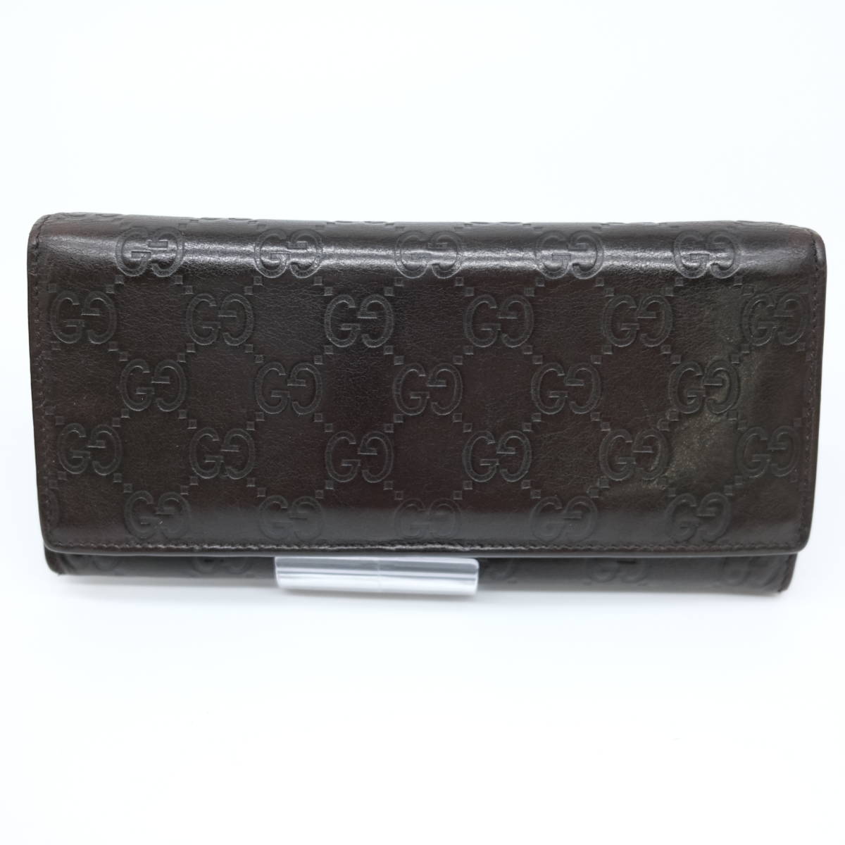【お値下げ致しました】GUCCI グッチ グッチシマ 長財布 財布 レザー 茶 ブラウン メンズ グッチ GUCCI 長財布 CWC1N GG 0