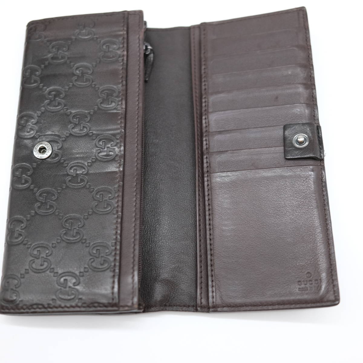 【お値下げ致しました】GUCCI グッチ グッチシマ 長財布 財布 レザー 茶 ブラウン メンズ グッチ GUCCI 長財布 CWC1N GG 0