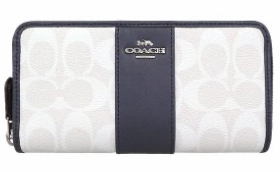 COACH コーチ 長財布 シグネチャー ラウンドファスナー長財布 ブラック