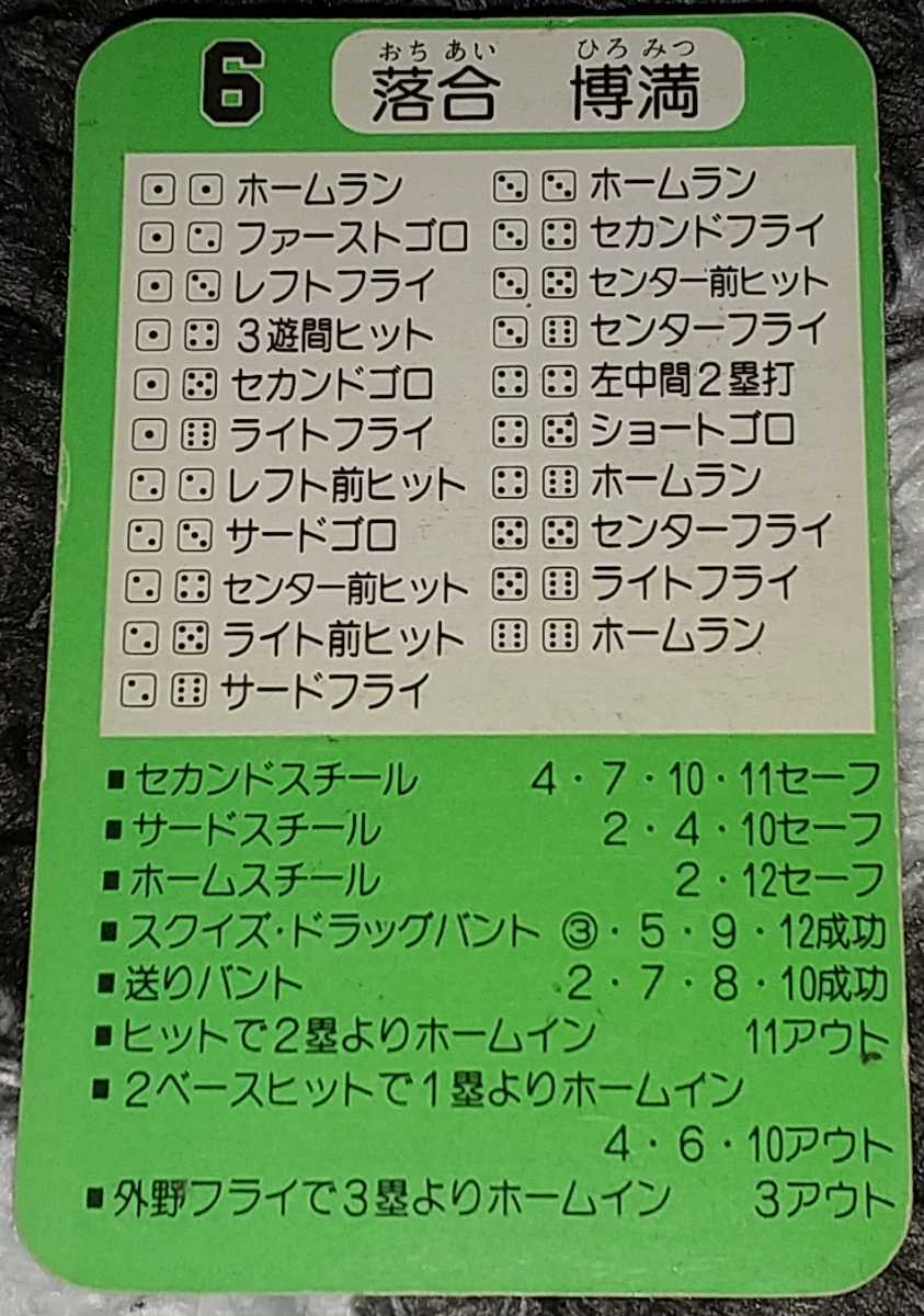 タカラプロ野球カードゲーム昭和62年度中日ドラゴンズ 落合博満