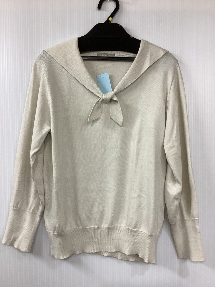 【品質保証，限定SALE】 マーガレット ハウエル ベージュコットンニット セーラーえり サイズ2(セーター)｜売買されたオークション情報、yahooの商品情報をアーカイブ公開 - オークファン 女性用