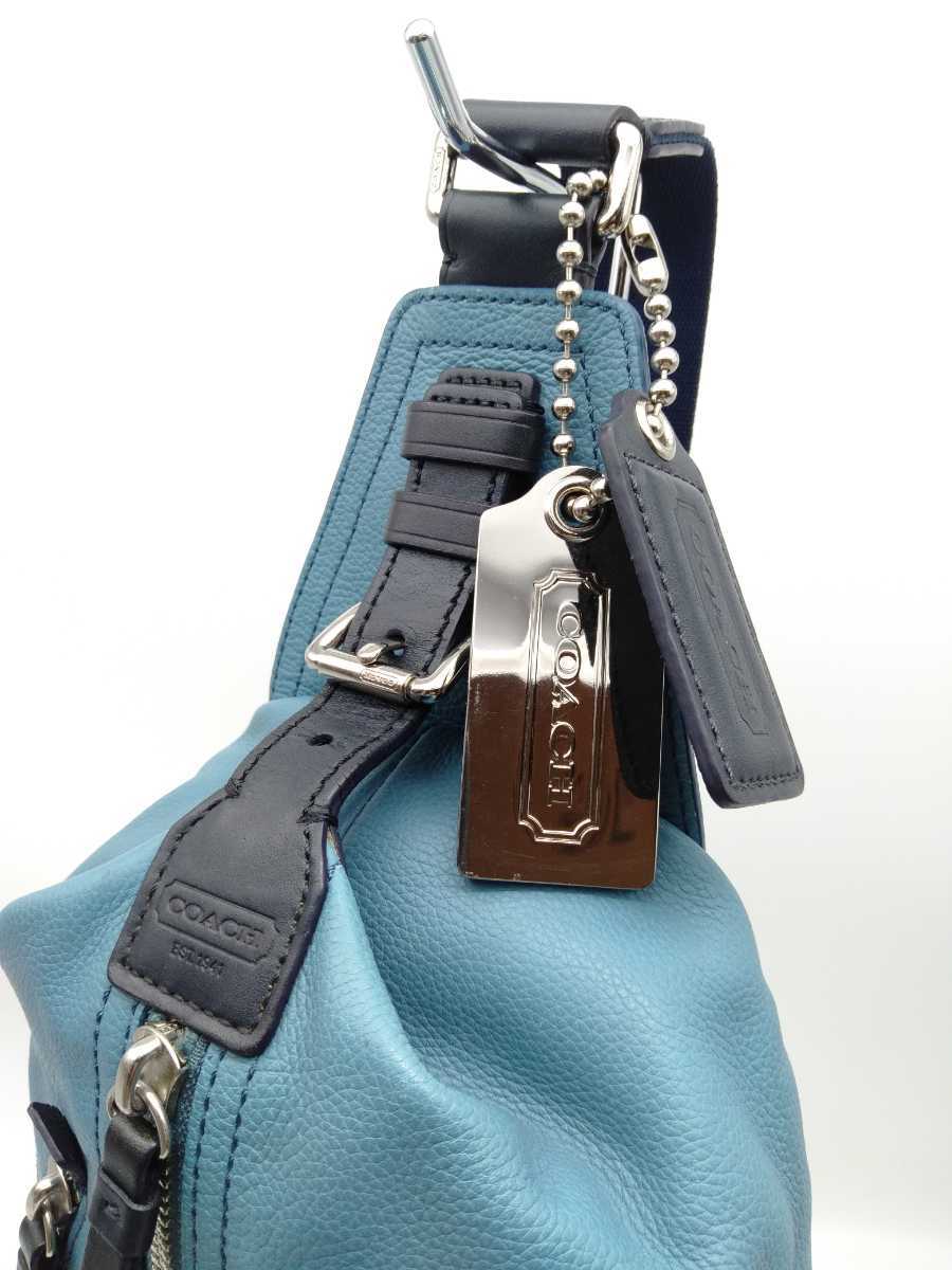 送料無料 美品 COACH コーチ ボディバッグ トンプソン レザー スリング