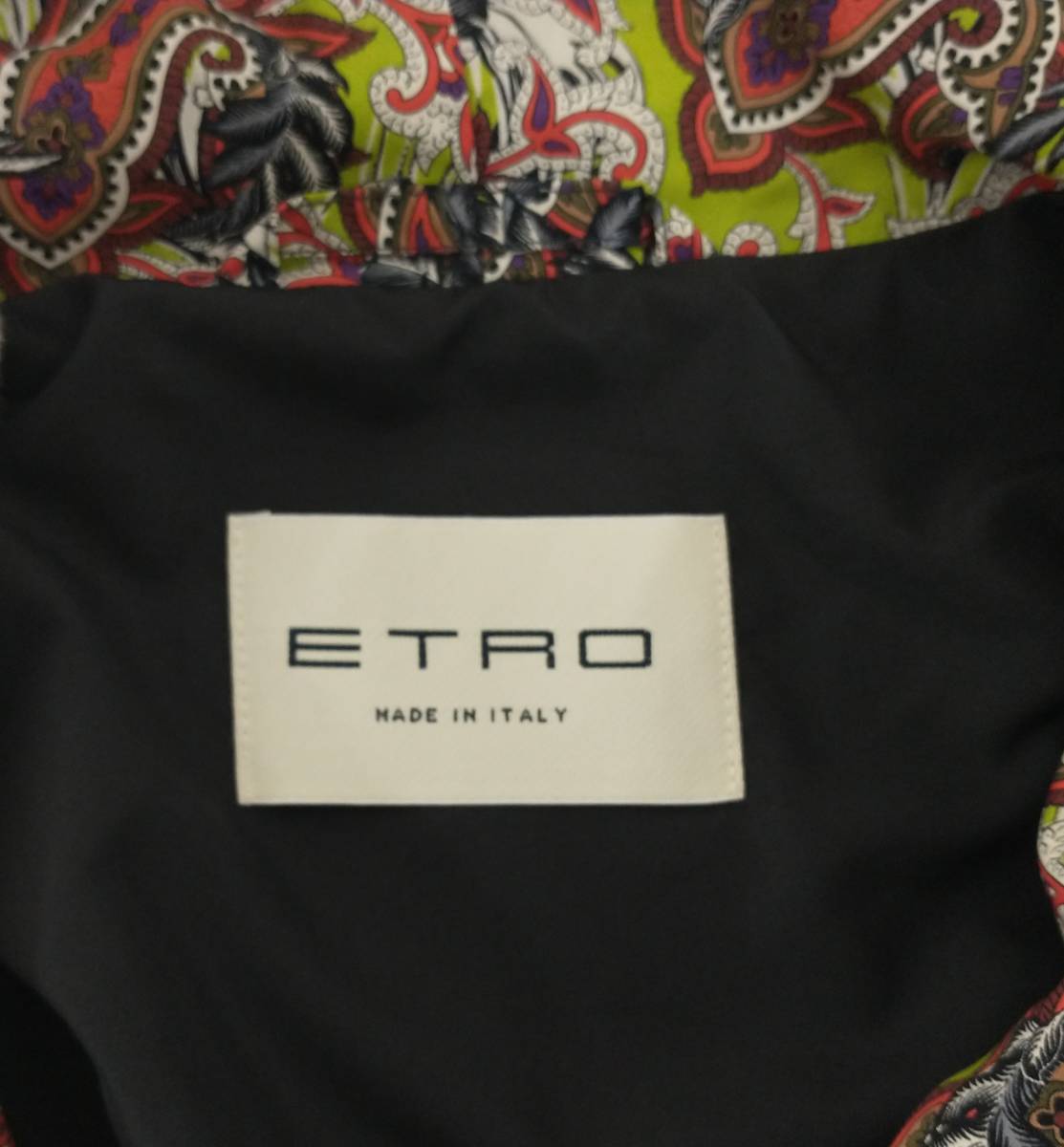 ETRO ペイズリー | エトロ フード 総柄 希少 ジップアップ ジップアップジャケット ブルー FARFETCH JP - ジャケット ナイロンジャケット ジップ