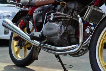 CB250T メッキ DJクロス マフラー / メガホン 爆鳴き CB400T ホーク2