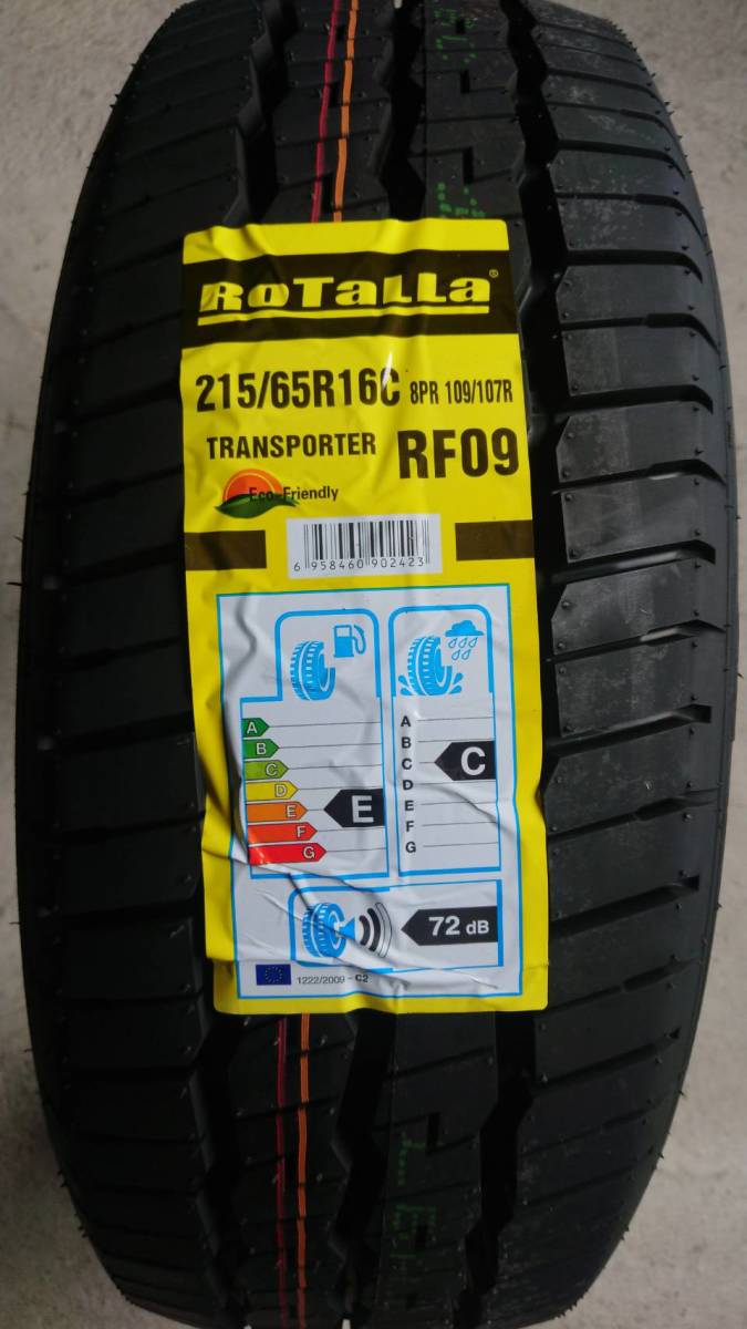 ハイエースorキャラバン　ROTALLA TRANSPORTER RF09 215/65R16C 109/107R　4本セット　本州送料無料