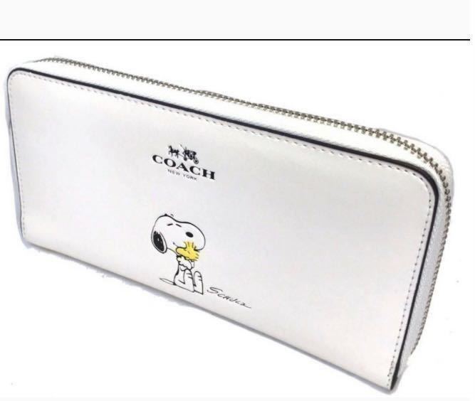 長財布 COACH コーチ スヌーピー ホワイト コラボ - SNOOPY 白 