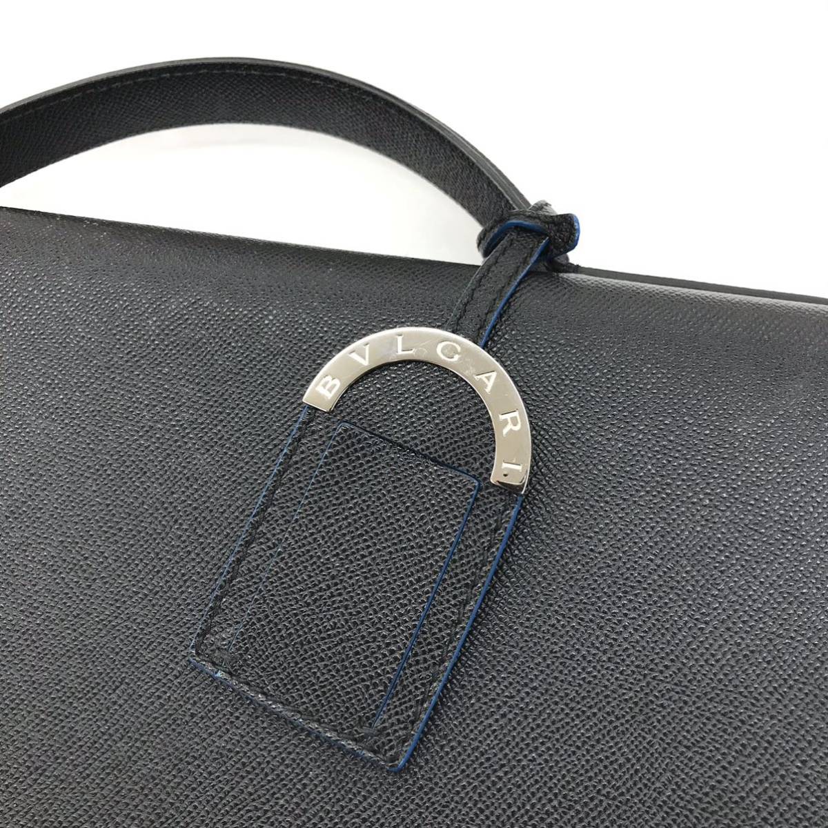 美品 BVLGARI ブルガリ ブリーフケース ビジネスバッグ 37705 型押し
