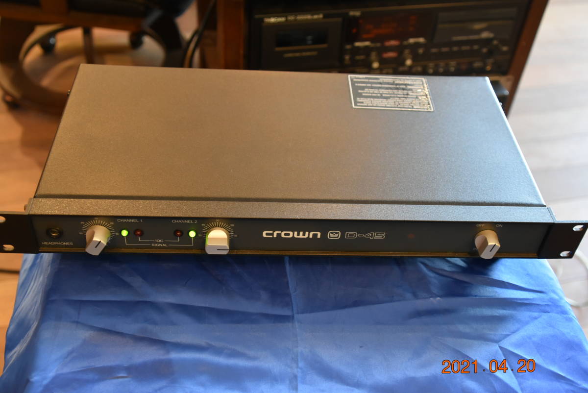 ○中古 AMCRON/CROWN D-45 パワーアンプ D-45 クラウン パワーアンプ