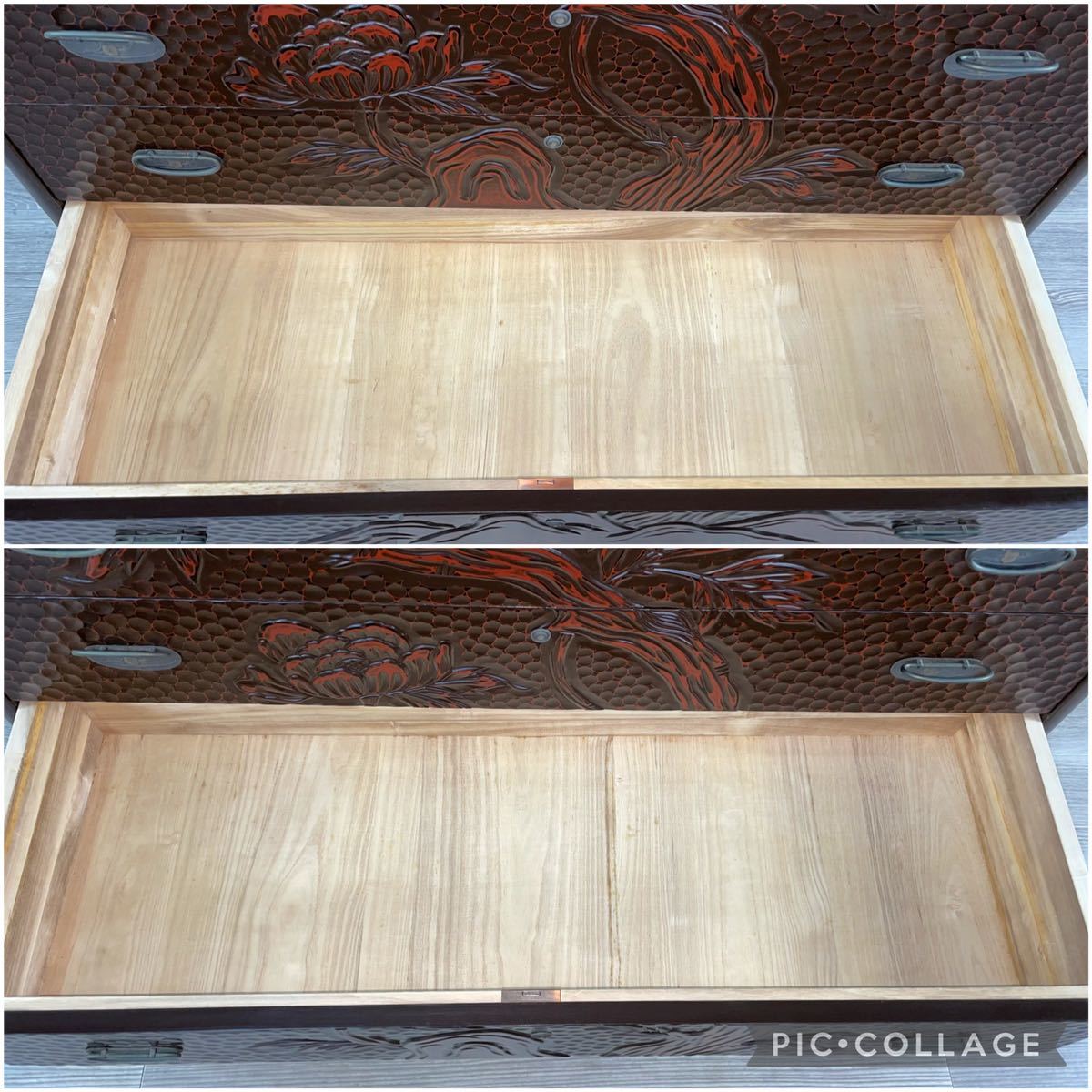 夢の作品＞「総桐箪笥」と「鎌倉彫」の合作！！ GM29 鎌倉彫【佐藤恵仙 