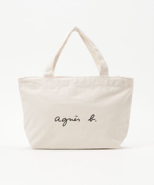新品　アニエスベー　ボヤージュ　agnes b. VOYAGE ミニトートバッグ コットンキャンバス 白