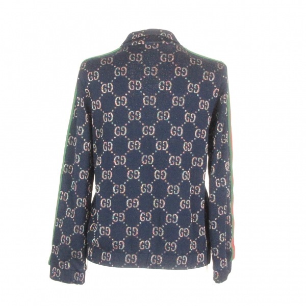 グッチ GUCCI ブルゾン サイズ12 L 571390 - ネイビー×レッド×マルチ