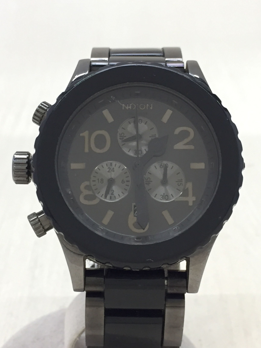 新作，安い NIXON◇クォーツ腕時計/アナログ/ステンレス/BLK/BLK