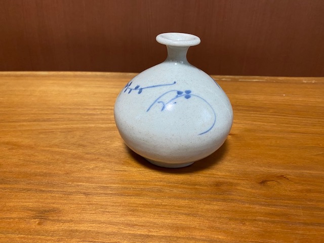 古伊万里 染付 草花文 油壷 江戸時代 CE） | 入蘆花 - 民 初期