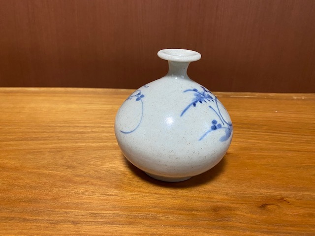 古伊万里 染付 草花文 油壷 江戸時代 CE） | 入蘆花 - 民 初期