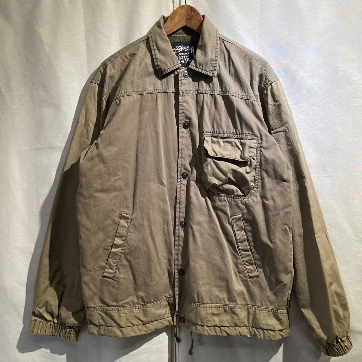 希少】90s OLD STUSSY ミリタリー L 切替 コーチジャケット HBT 