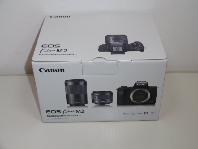 本物保証，100%新品 2021年4月購入 Canon EOS Kiss M2 ダブルズームキット ミラーレスデジタル一眼レフカメラセット EF-M15-45IS STM EF-M55-200ISSTM(キヤノン)｜売買されたオークション情報、yahooの商品情報をアーカイブ公開 キヤノン