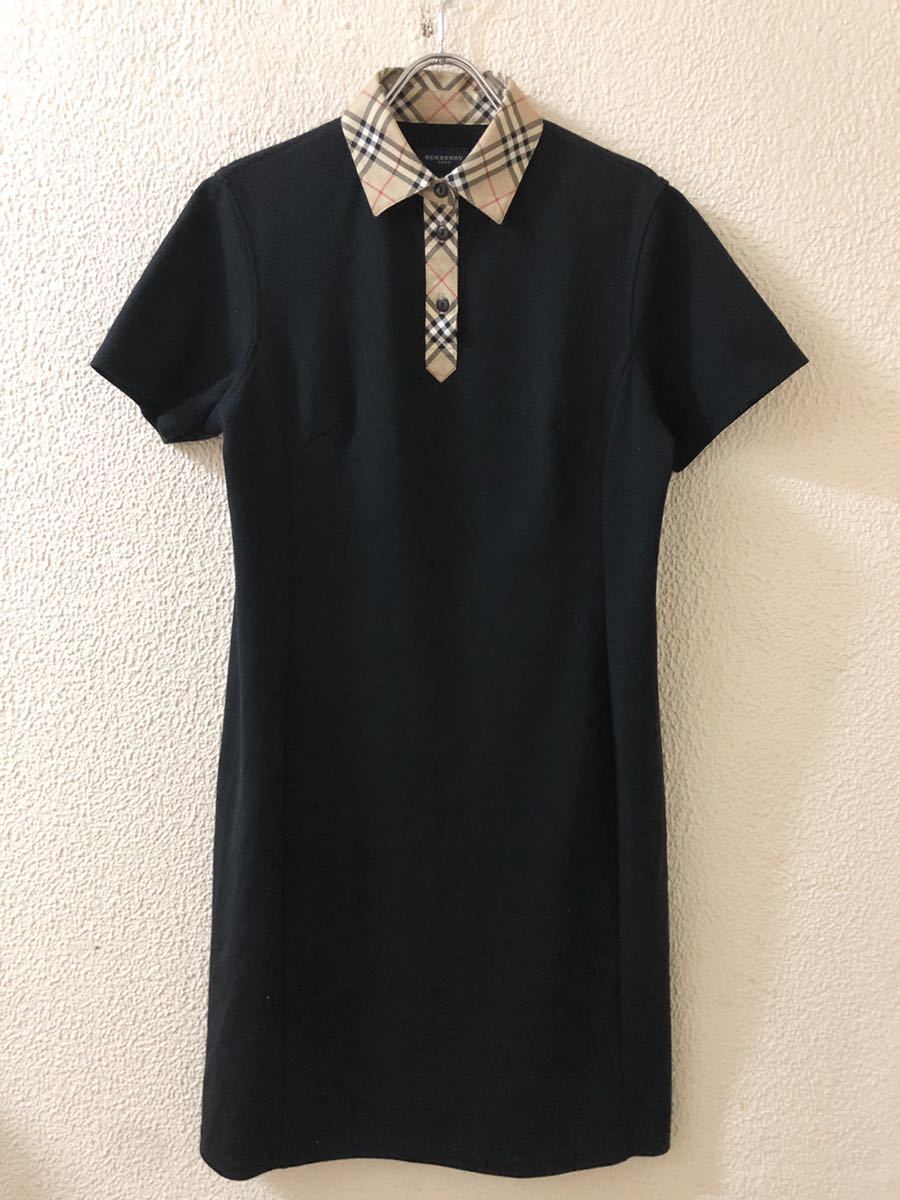 BURBERRY ゴルフ ポロワンピース L 黒 スポーツ