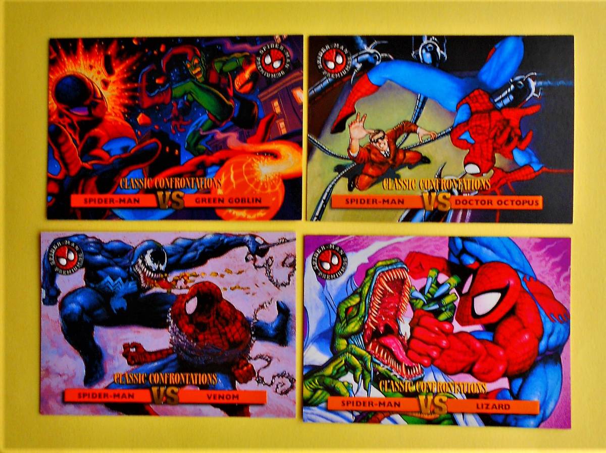 7【1996年度版 スパイダーマン トレーディングカード】4枚セット 
