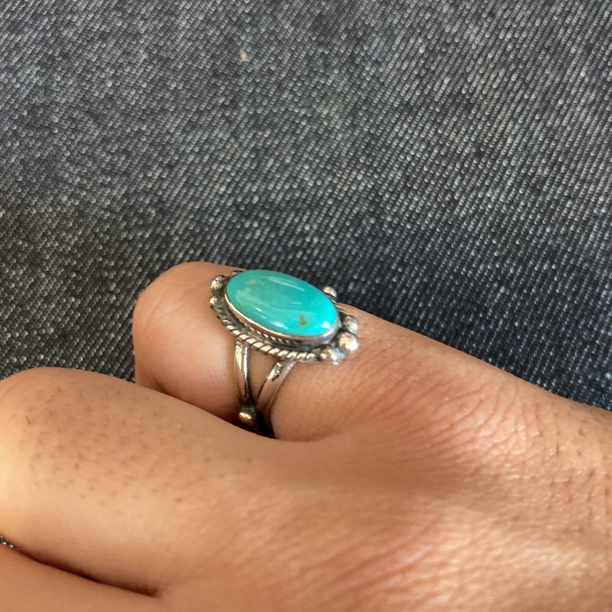 インディアンジュエリー ナバホ族 Ee Sterling ターコイズ シルバー 